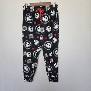 Nightmare‎ Before Christmas Jack Skellington Jogger Pajama Fleece Pant Size M